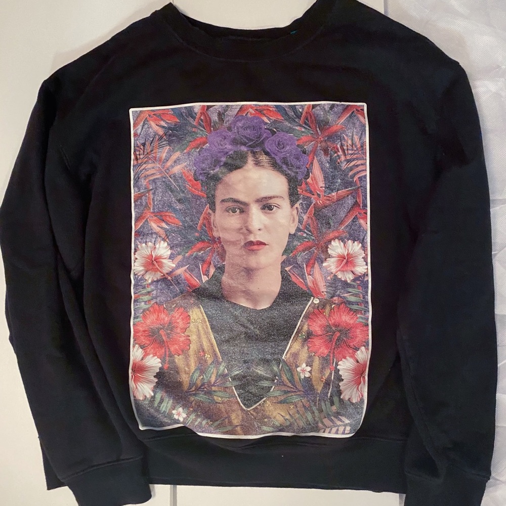 Frida Kahlo Black Crewneck